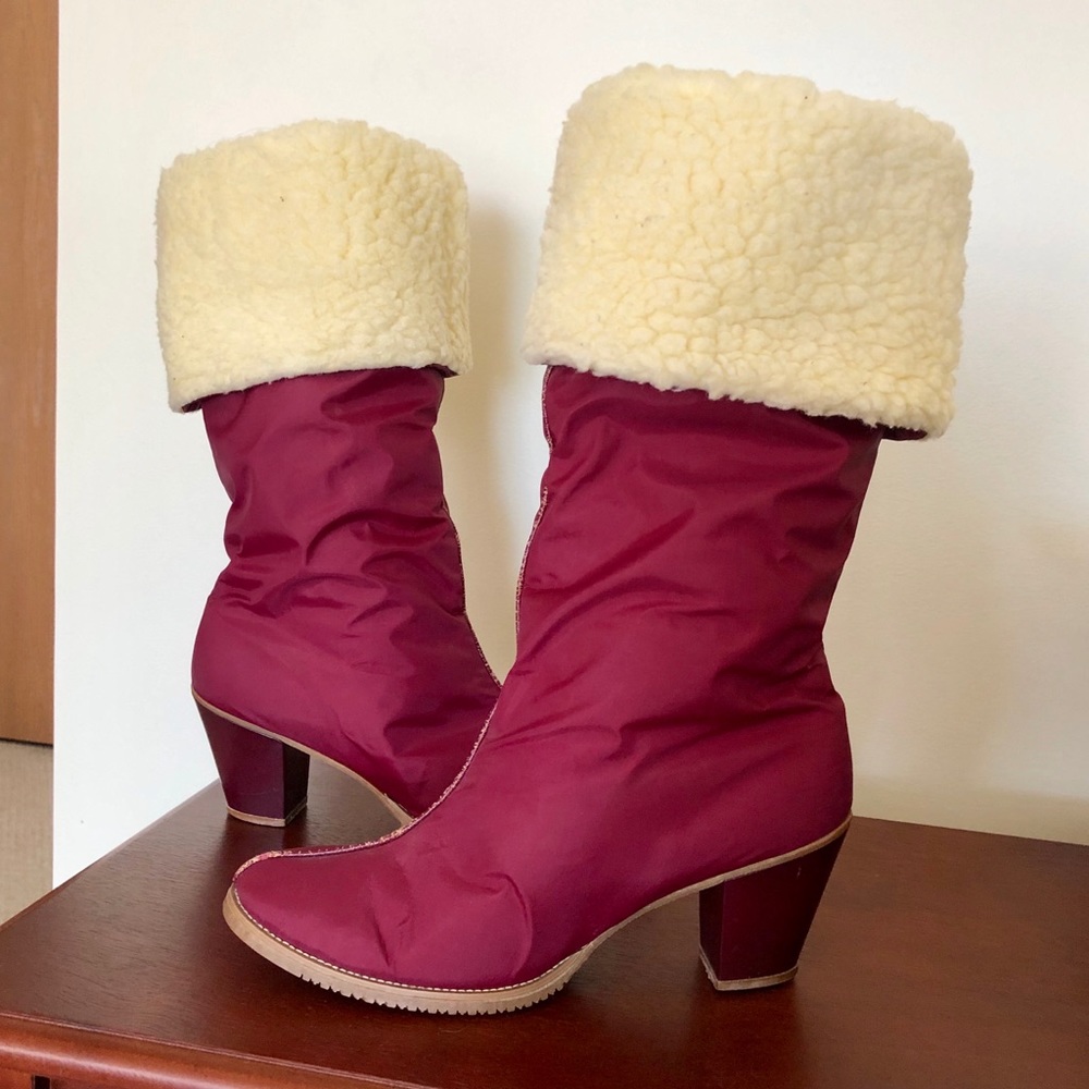 EUC - VTG Golo - Heeled Sherpa Lined Boots - 10
